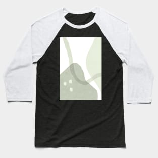 Calm green shapes pattern Baseball T-Shirt